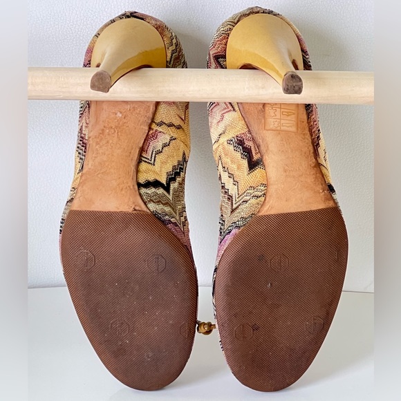 MISSONI Multicolored Chevron Pattern Pumps Shoes - Picture 16 of 16